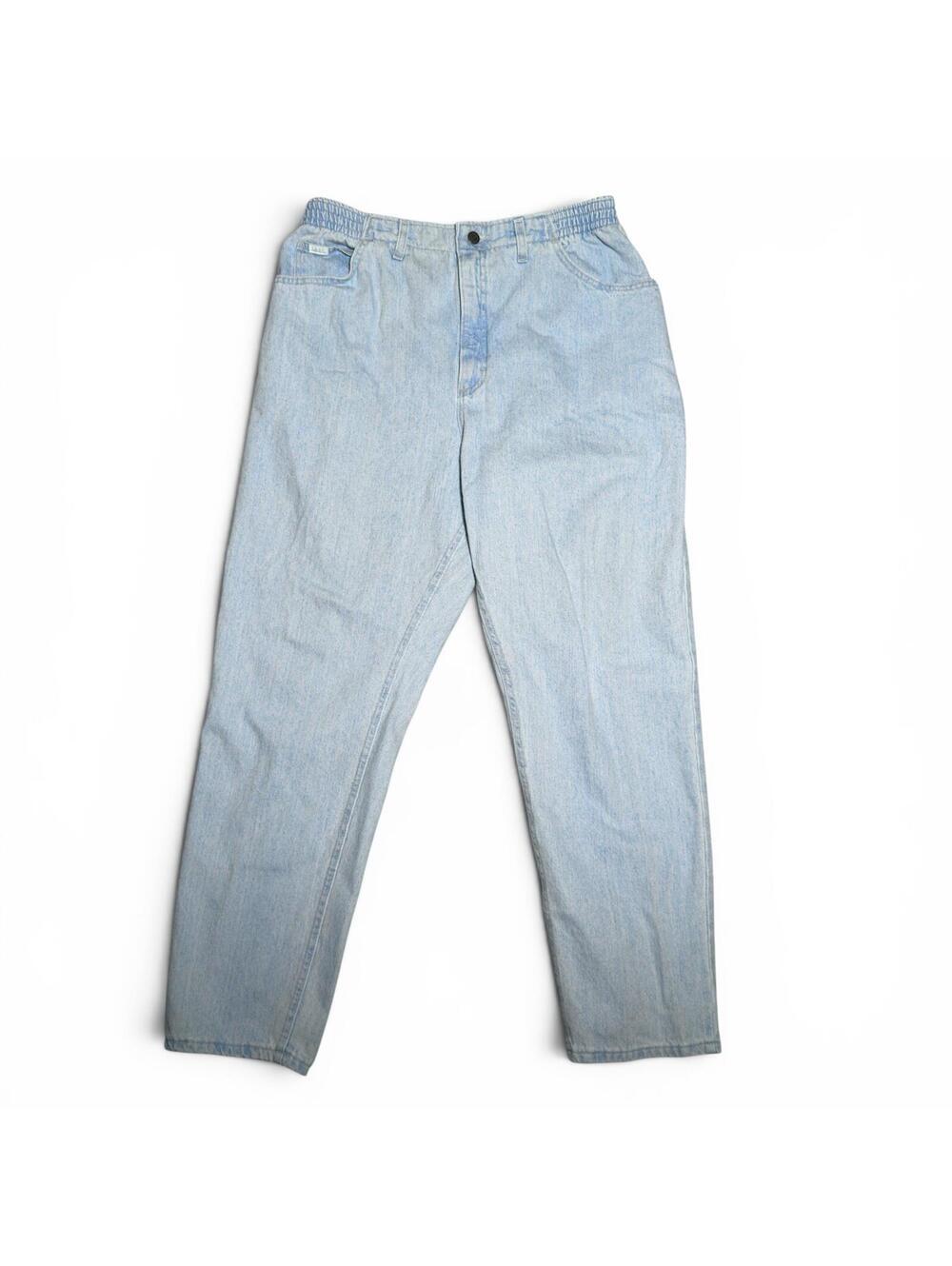Vintage NWT 90s Lee Side Elastic Light Wash Jeans 20W M